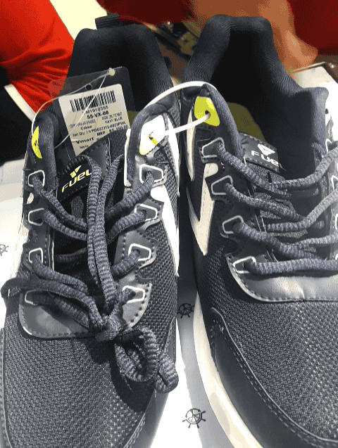 navy blue mesh sports shoes - 20948362 -  Standard Image - 0