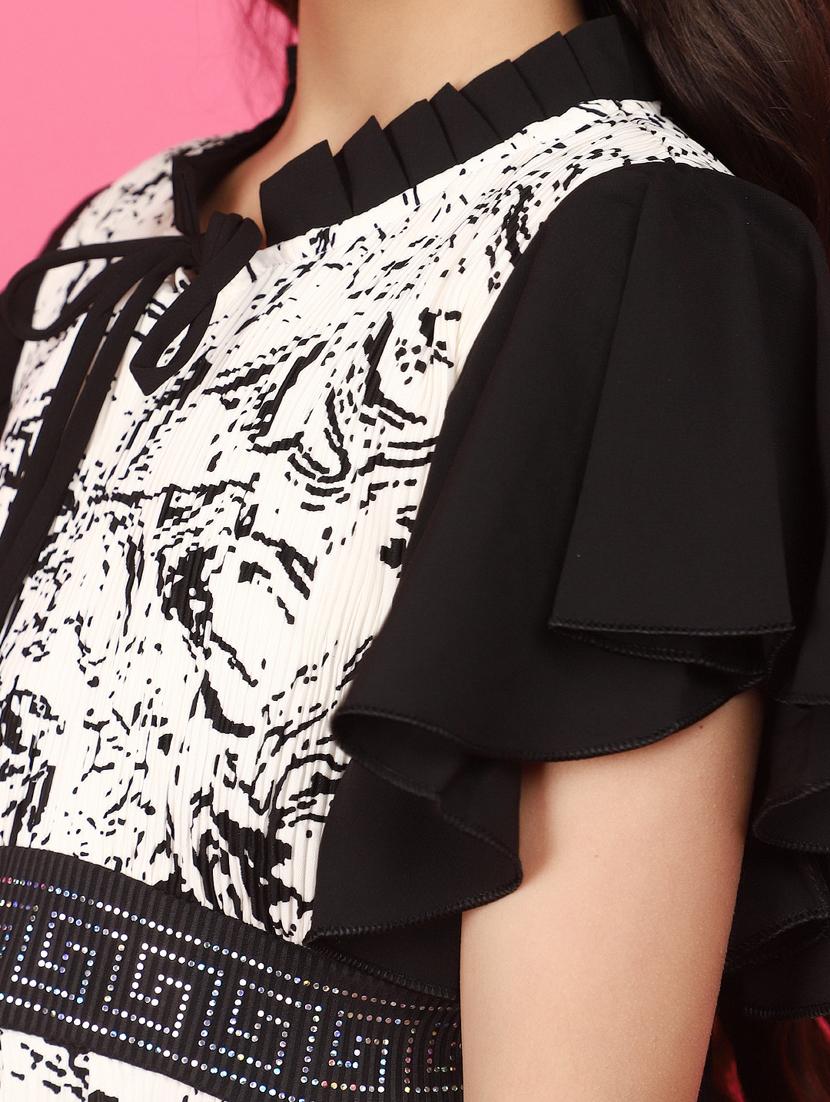 girls black printed regular frock - 20948562 - Standard Image - 5