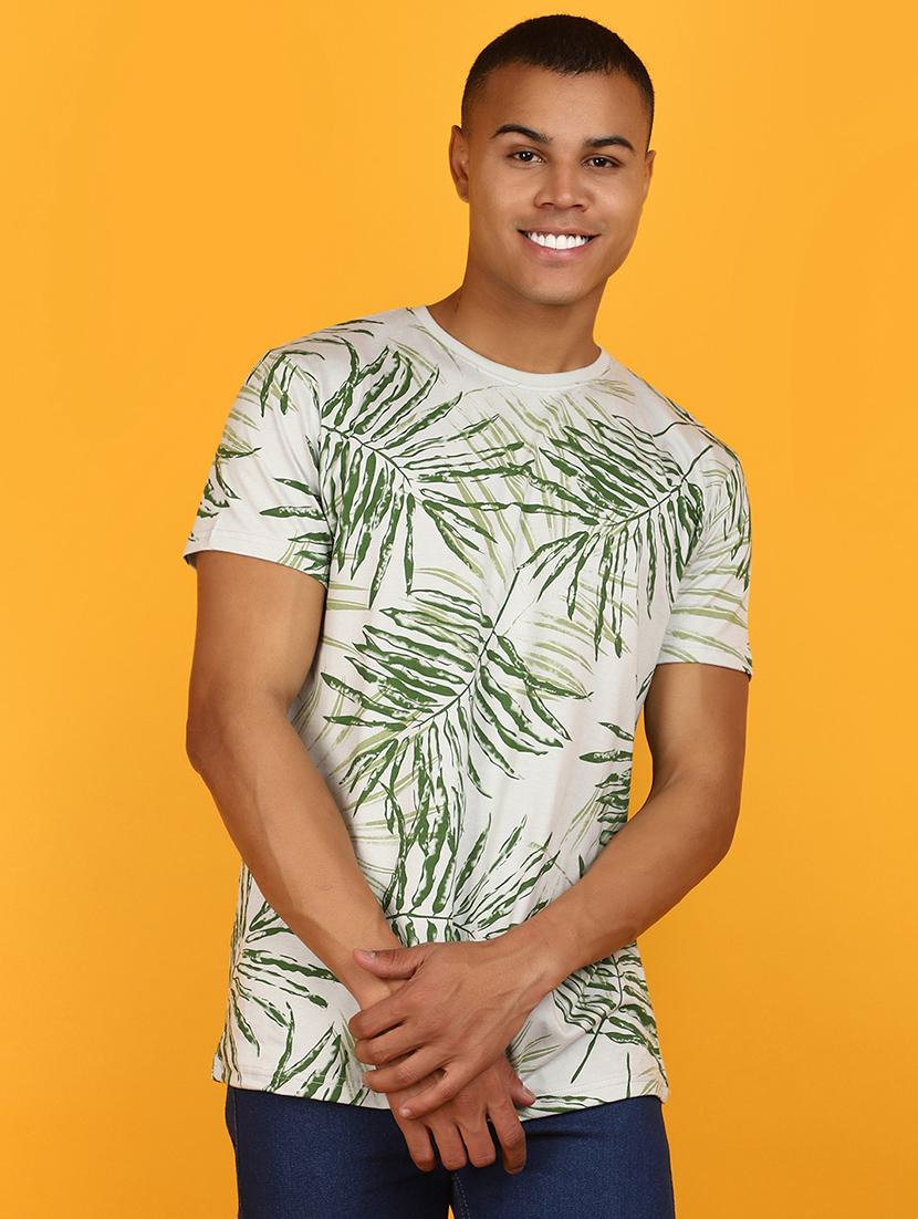 men round neck printed t-shirt - 20948574 - Zoom Image - 0
