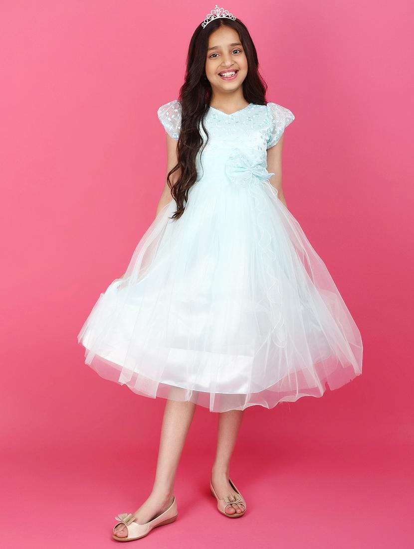light blue embroidered detailed dress - 20948619 -  Zoom Image - 0