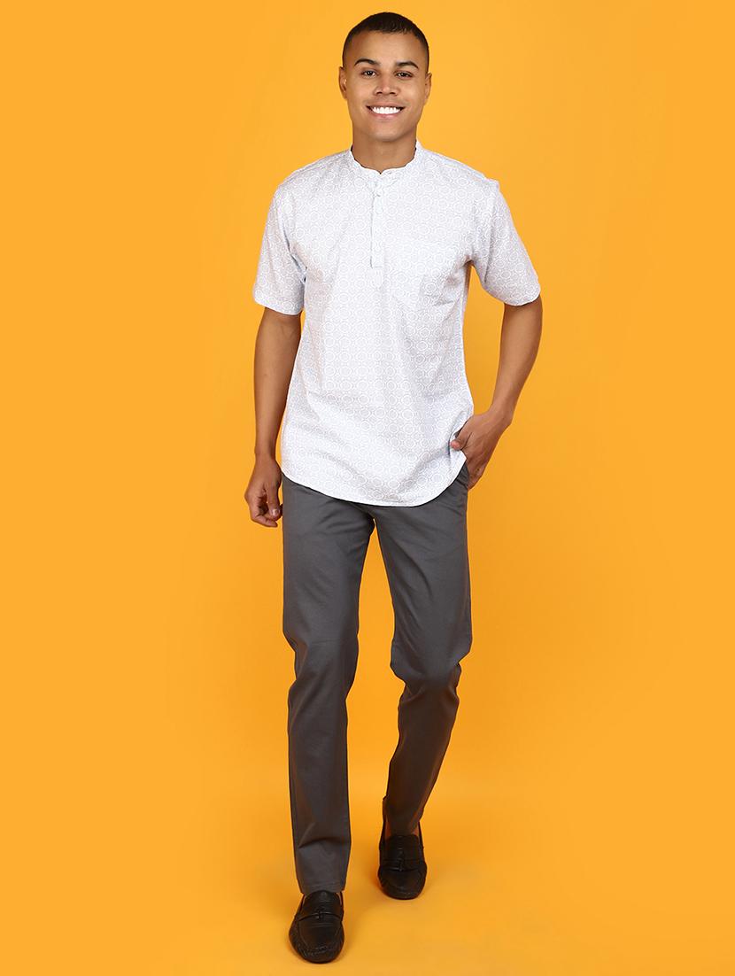 men short sleeved printed casual shirt - 20948645 - Standard Image - 3