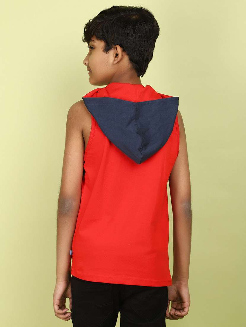 boys red typographic vest - 20948766 -  Standard Image - 3