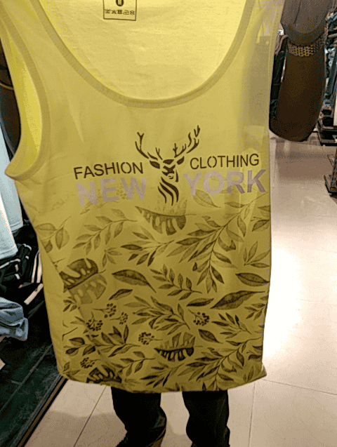 yellow poly cotton single jersey vest - 20948771 - Standard Image - 0