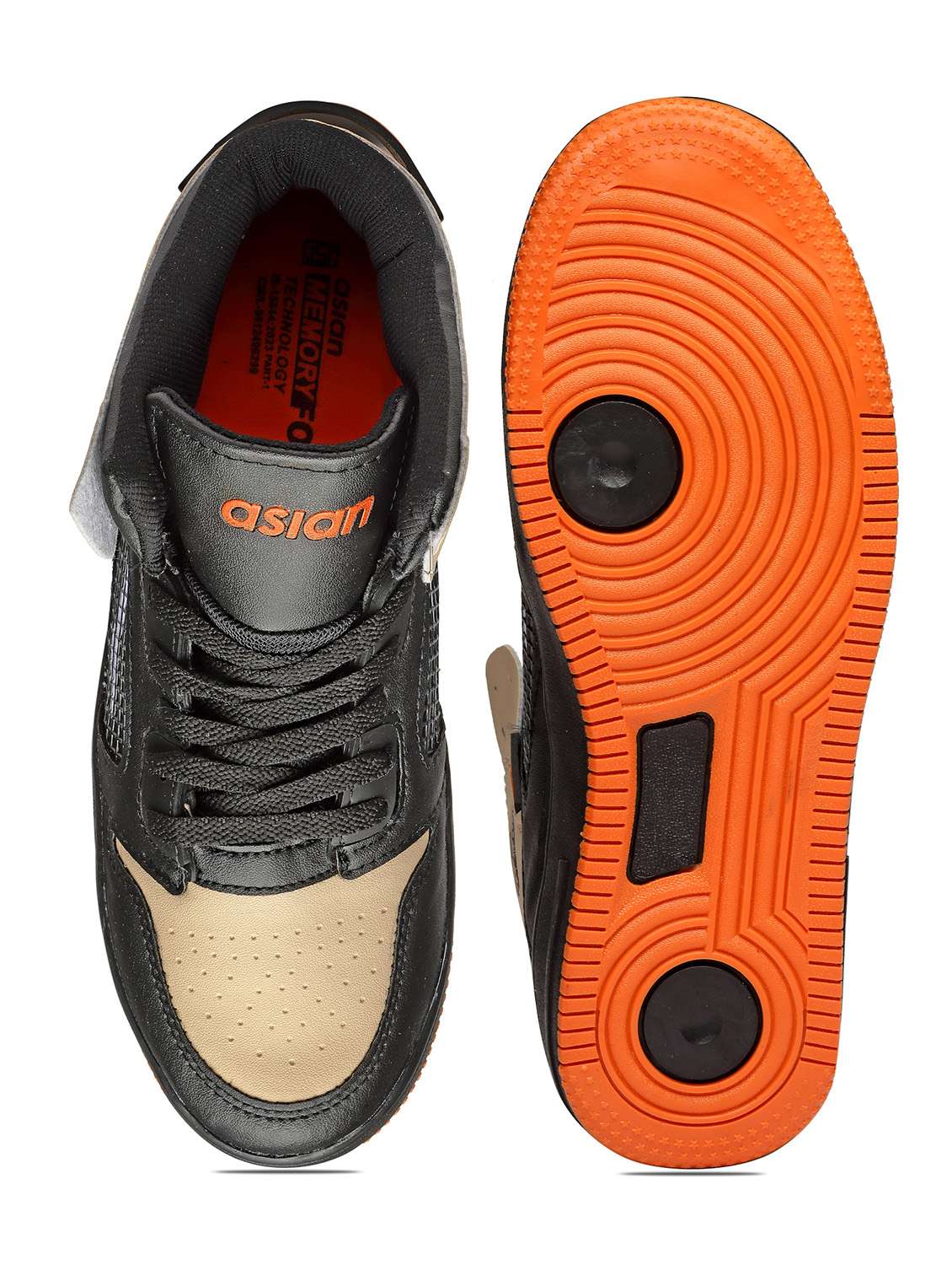 black & beige detailed lace up sneakers - 20948841 - Standard Image - 3