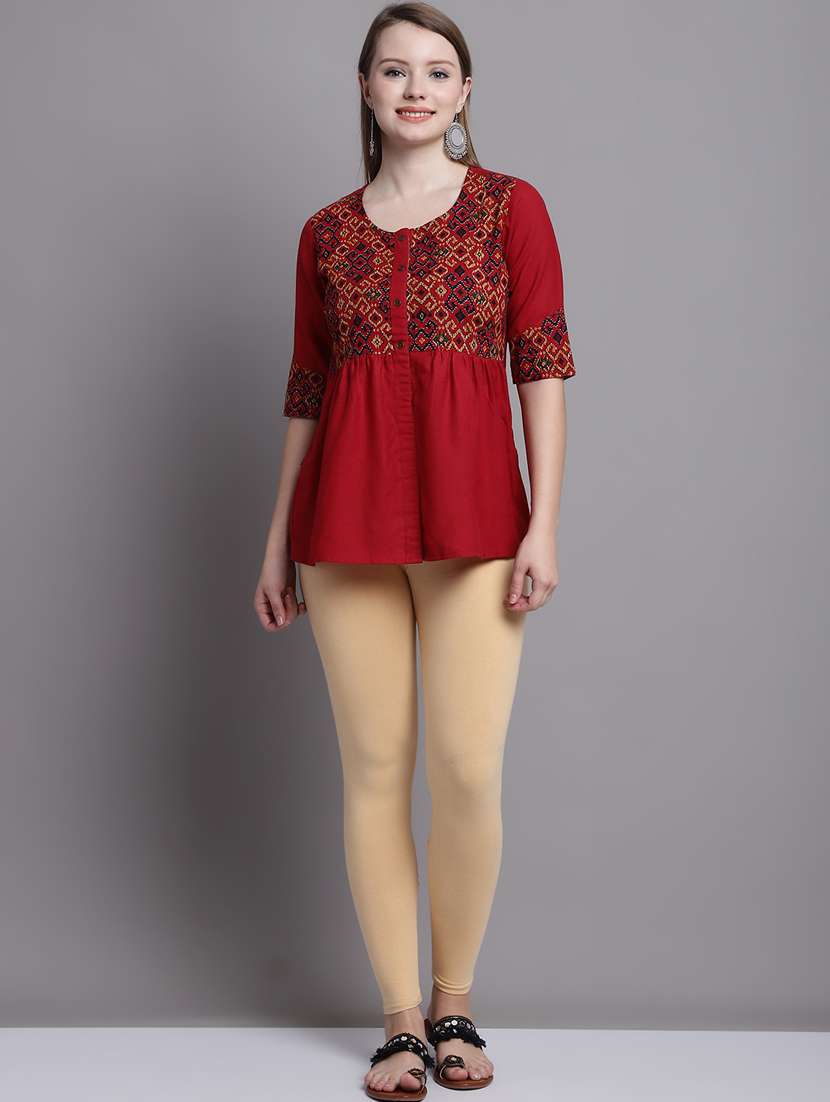 beige cotton lycra leggings - 20948854 - Standard Image - 3