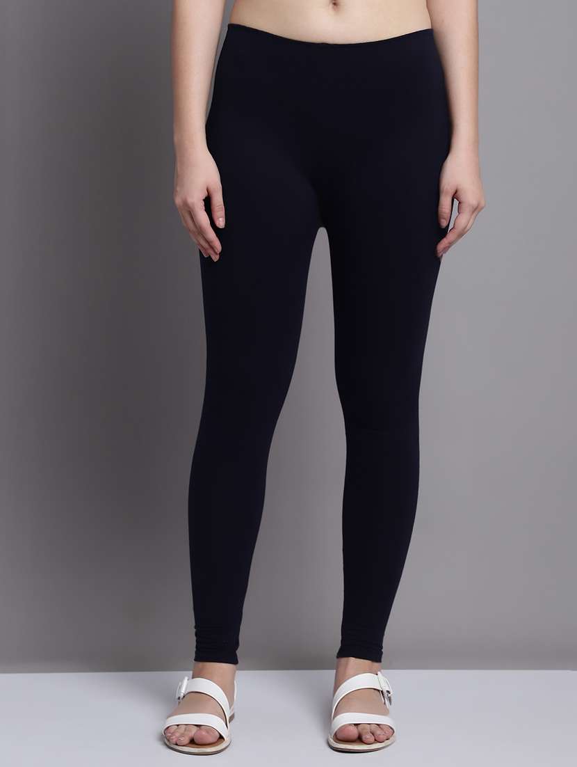 navy blue cotton lycra leggings