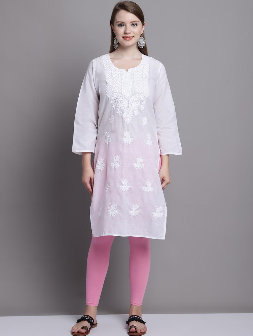 pink cotton lycra leggings - 20948864 - Standard Image - 3
