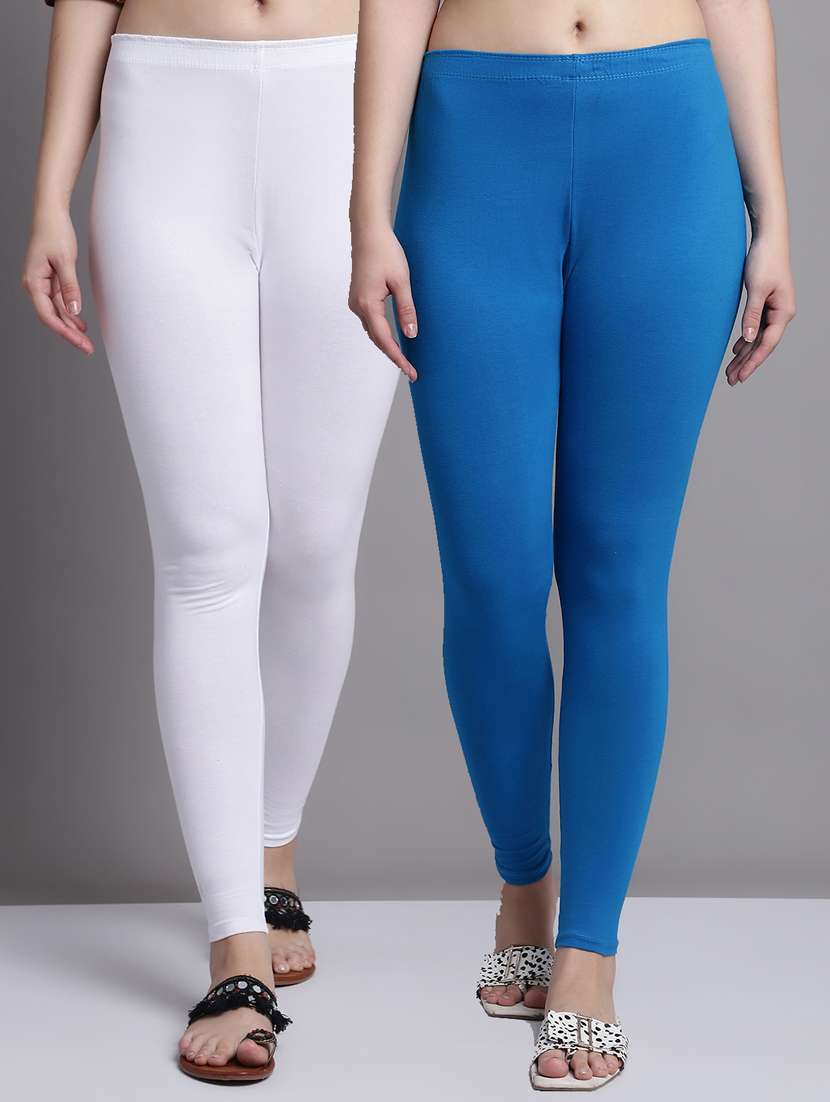 pack of 2 solid cotton leggings