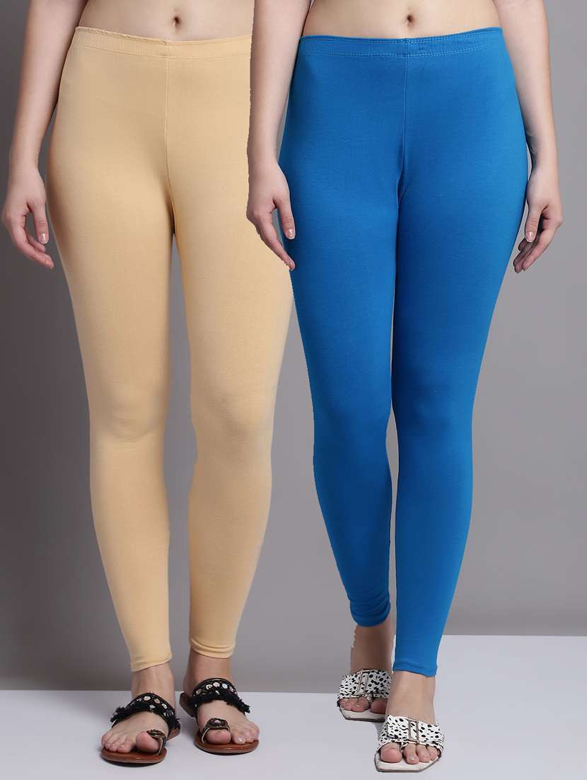 pack of 2 solid color leggings