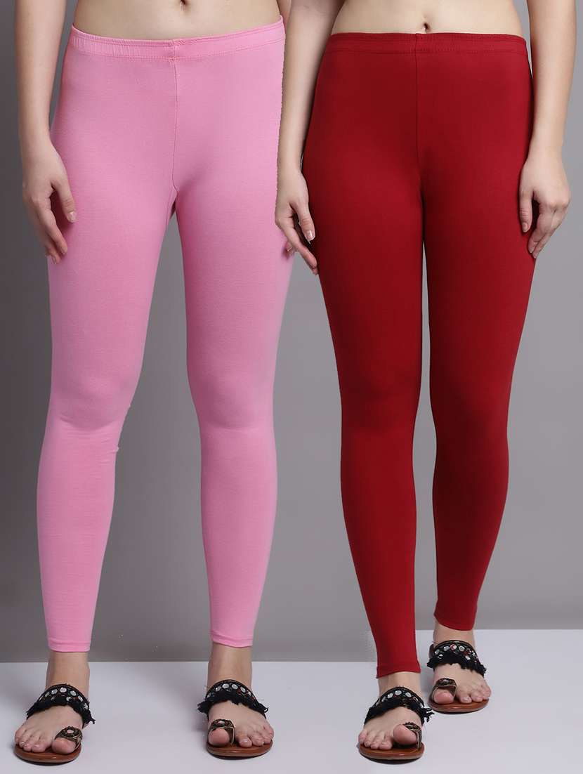pack of 2 solid color leggings