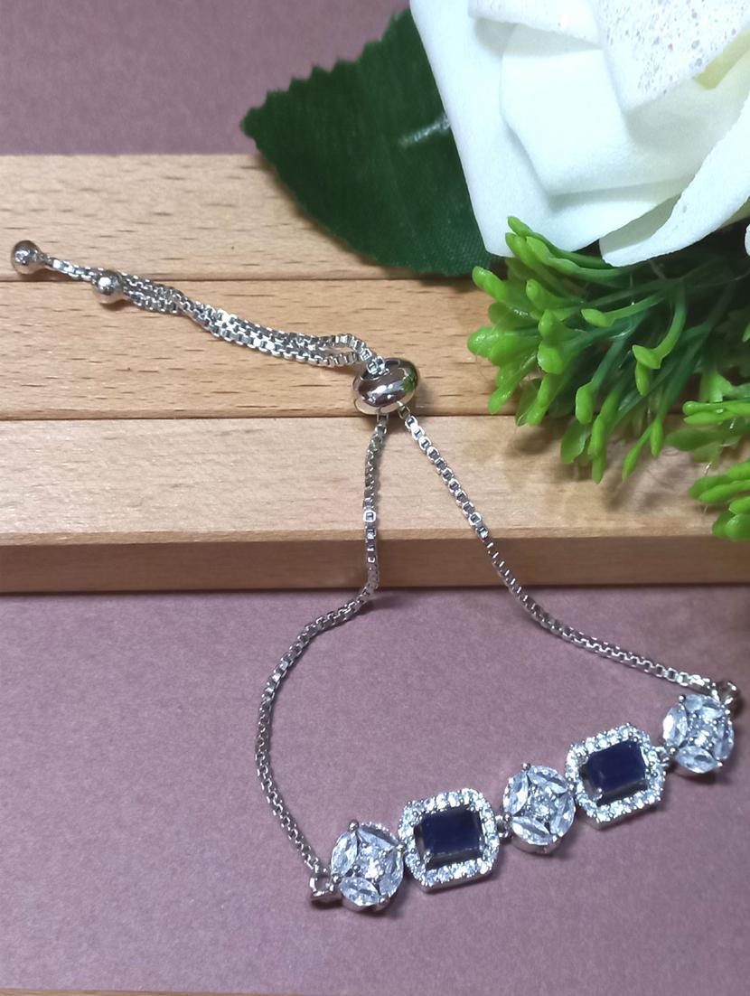 alloy rhodium blue bracelet - 20951086 - Zoom Image - 0