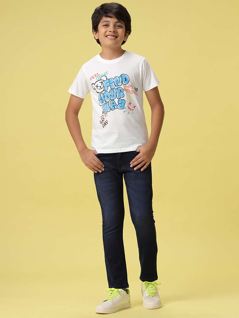 boys front print cotton t-shirt - 20951140 -  Standard Image - 5