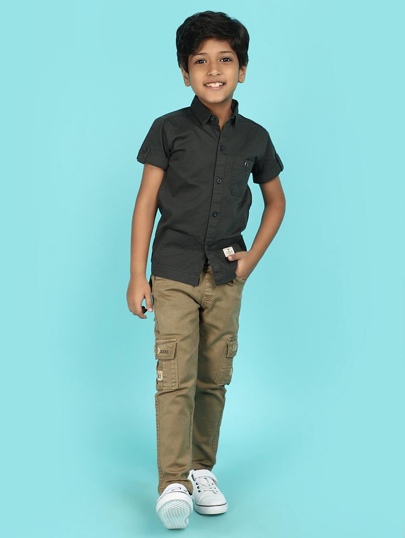 boys short sleeved solid shirt - 20951154 - Standard Image - 3
