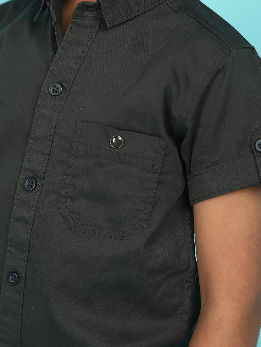 boys short sleeved solid shirt - 20951154 - Standard Image - 5