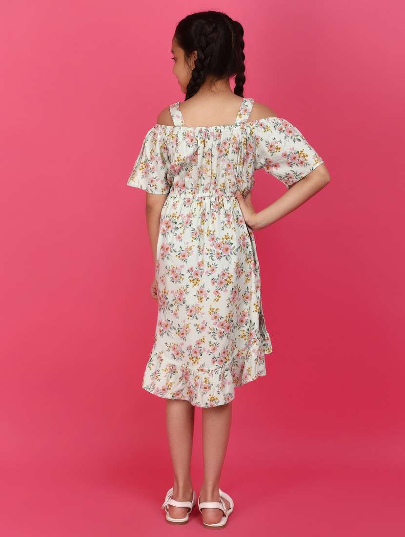 girls green printed frock - 20951171 -  Standard Image - 3