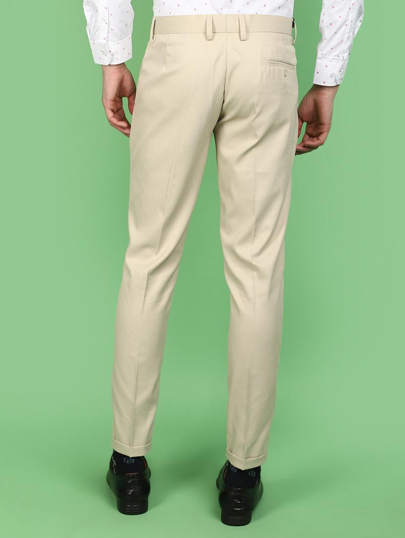 men solid slim fit formal trouser - 20951190 - Standard Image - 3
