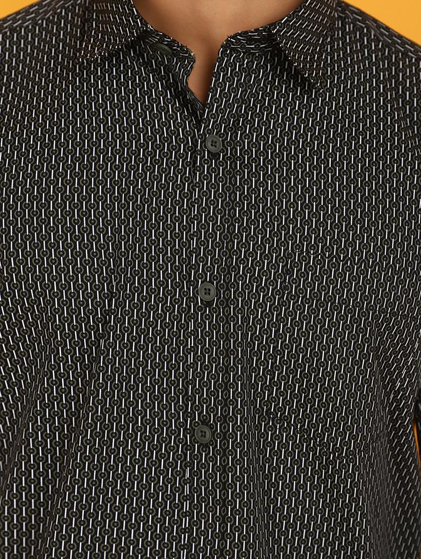 black printed cotton casual shirt - 20951280 - Standard Image - 5