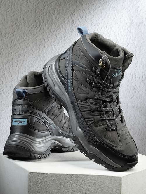 grey lace up sport shoe