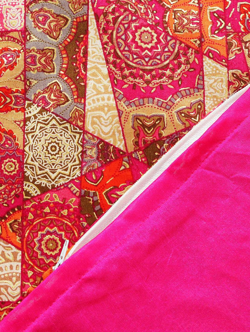 texstylers fancy stylish 16 x 16 inches jaipuri set of 5 pcs sofa cushion covers - 20951798 - Standard Image - 3