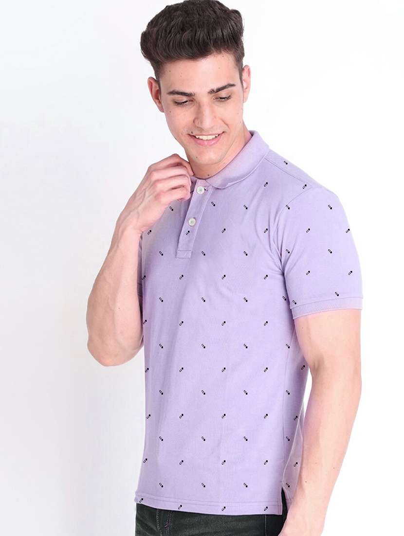 men polo neck printed t-shirt