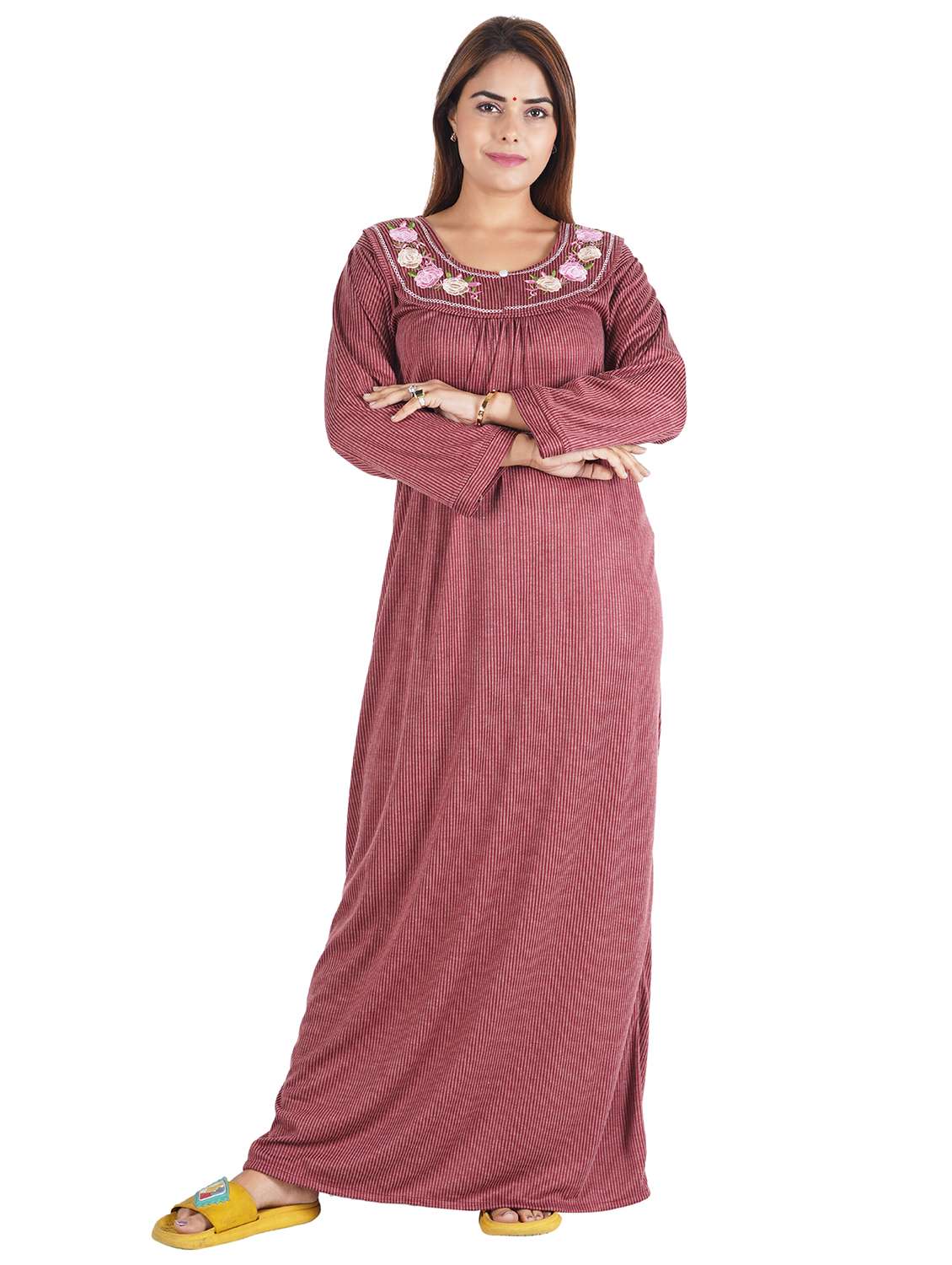 solid color scoop neck nighty - 20957023 - Zoom Image - 0