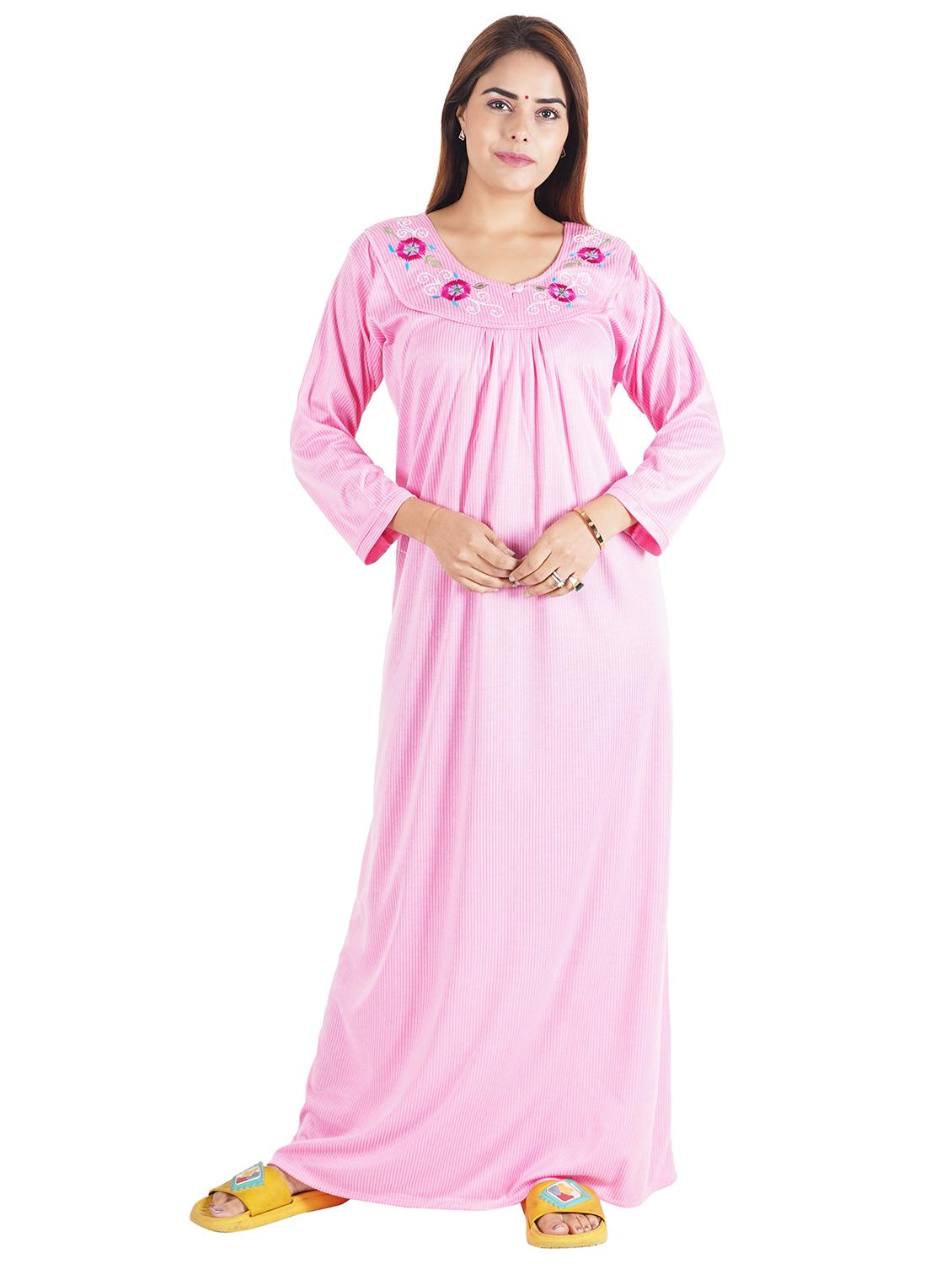 scoop neck embroidered nighty - 20957024 -  Zoom Image - 0