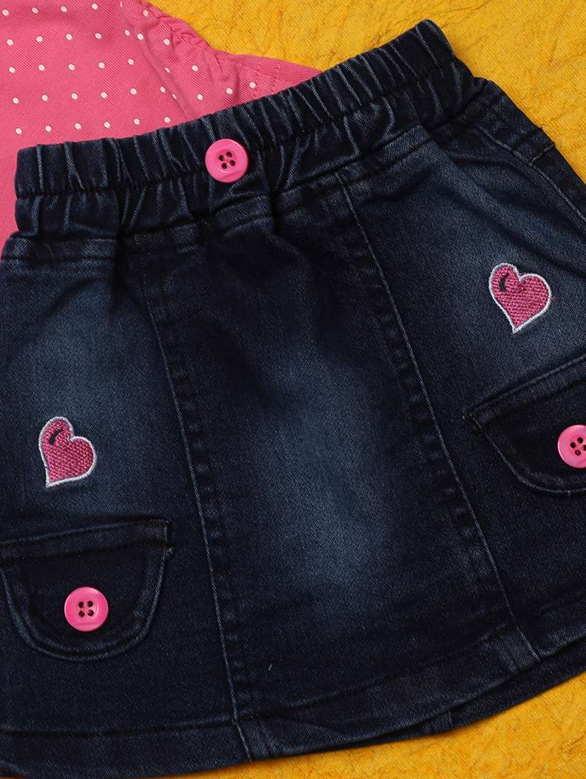 girls pink printed skirt top set - 20957409 -  Standard Image - 3