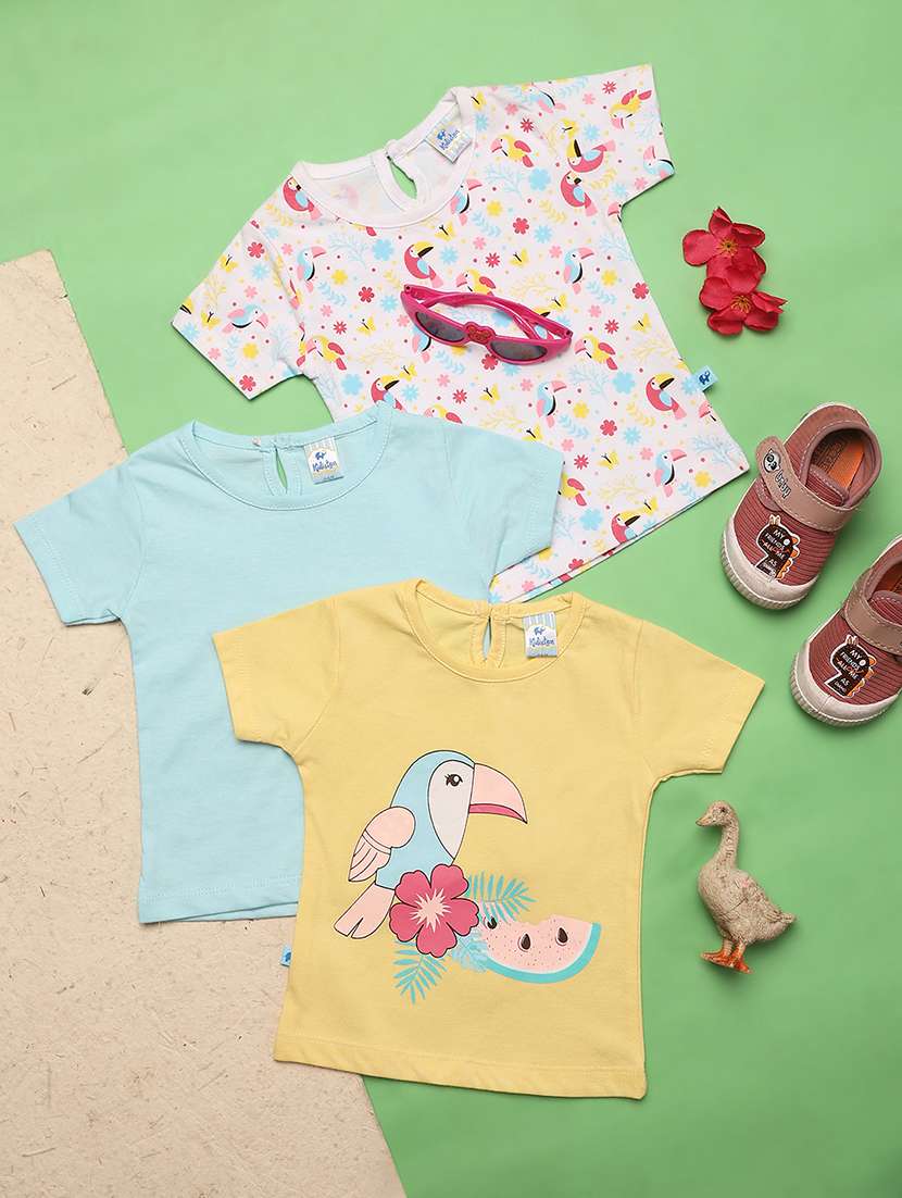 kids pack of 3 cotton t-shirt