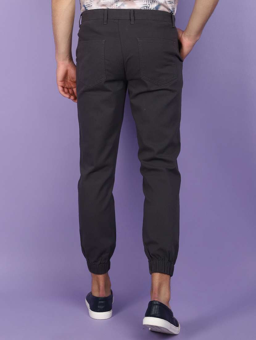 men solid ankle length joggers - 20957465 -  Standard Image - 3