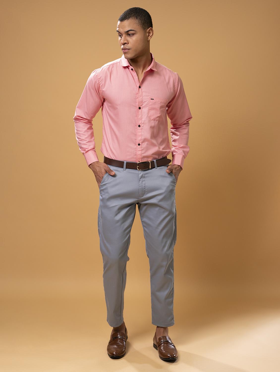 men solid ankle length chinos - 20957468 - Standard Image - 3