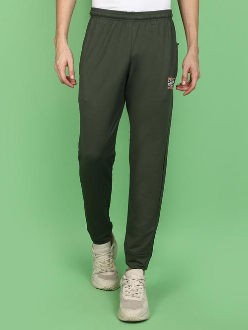 men solid olive green jogger - 20957479 - Standard Image - 0