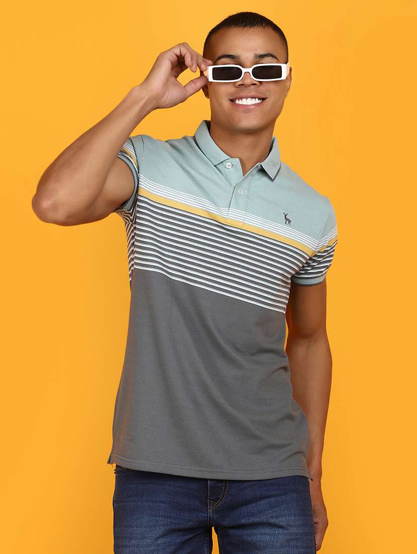 men green regulal fit short sleeves polo t-shirt - 20957489 -  Standard Image - 3