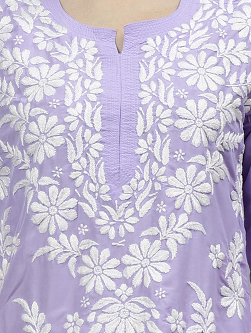 women three quarter sleeve straight kurta - 20957573 - Standard Image - 5