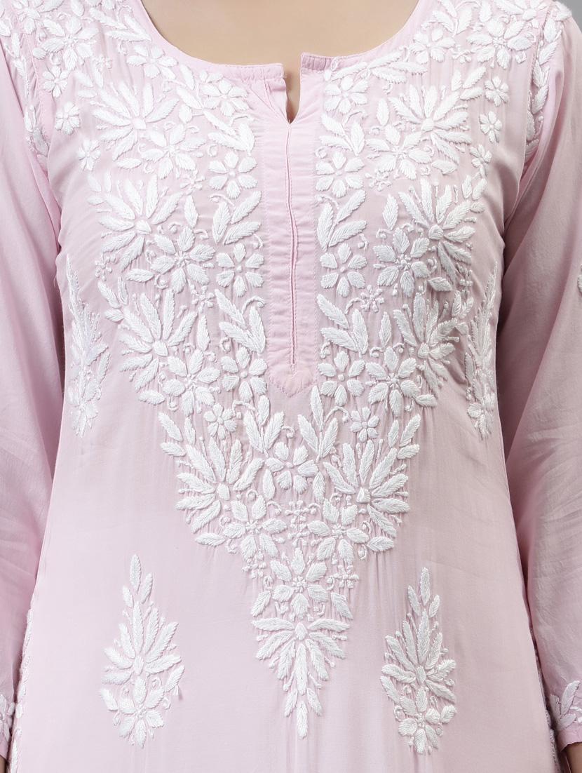 women three quarter sleeve straight kurta - 20957588 - Standard Image - 5