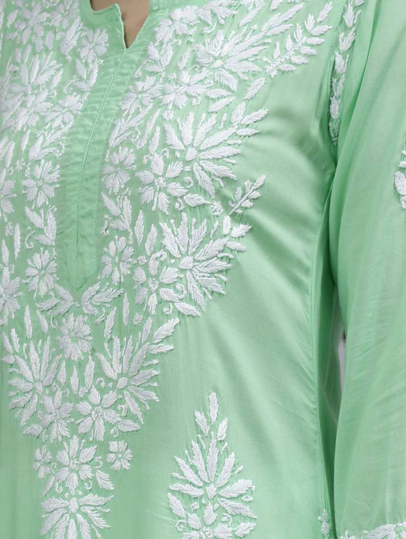women three quarter sleeve straight kurta - 20957589 -  Standard Image - 5