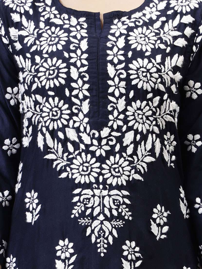 women three quarter sleeve straight kurta - 20957605 -  Standard Image - 5