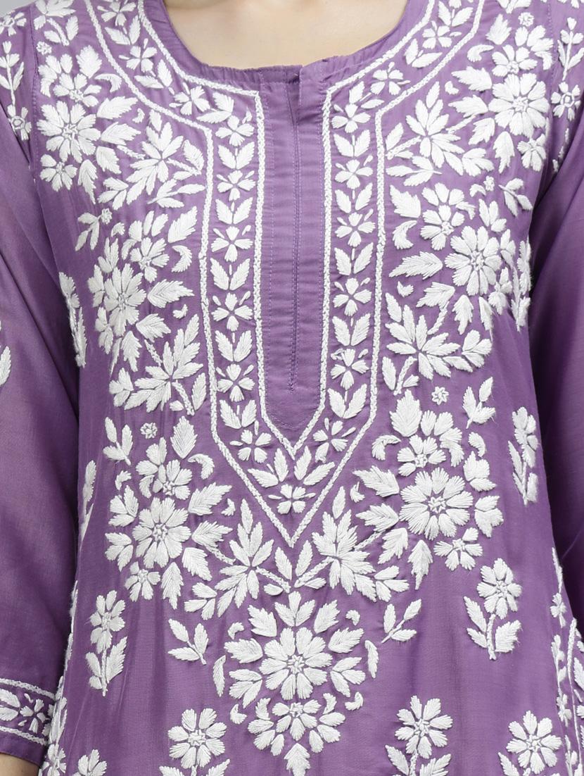 women three quarter sleeve straight kurta - 20957607 - Standard Image - 5