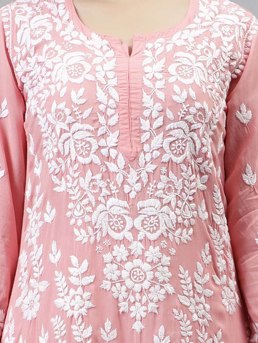 women three quarter sleeve straight kurta - 20957609 -  Standard Image - 5