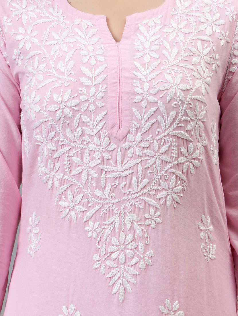women three quarter sleeve straight kurta - 20957631 -  Standard Image - 5