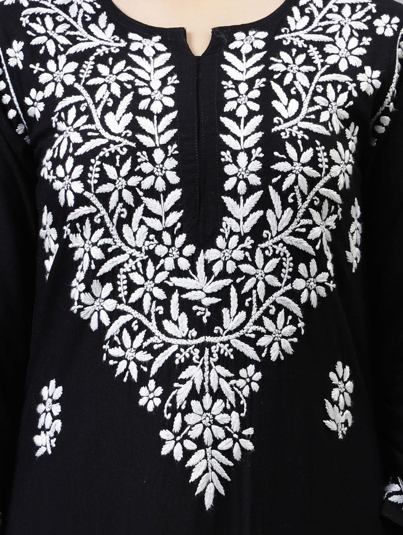 women three quarter sleeve straight kurta - 20957633 - Standard Image - 5