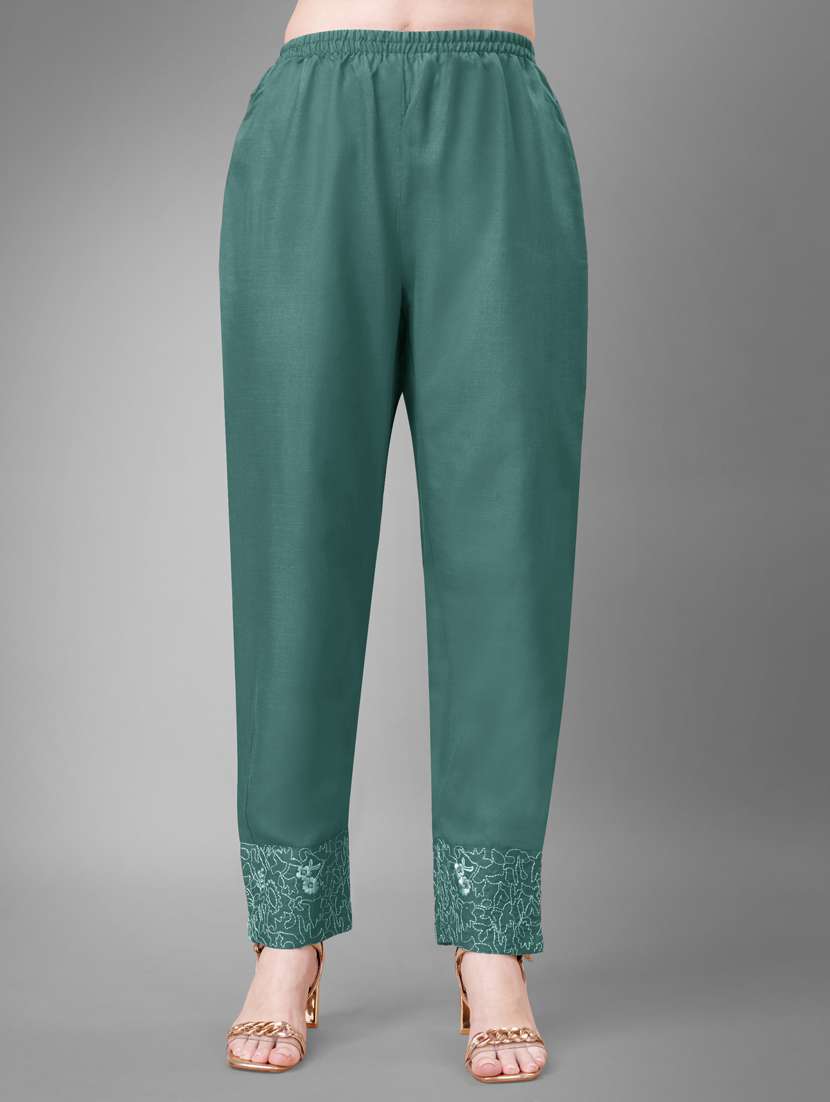 women three quarter sleeve kurta pant set - 20957929 - Standard Image - 3