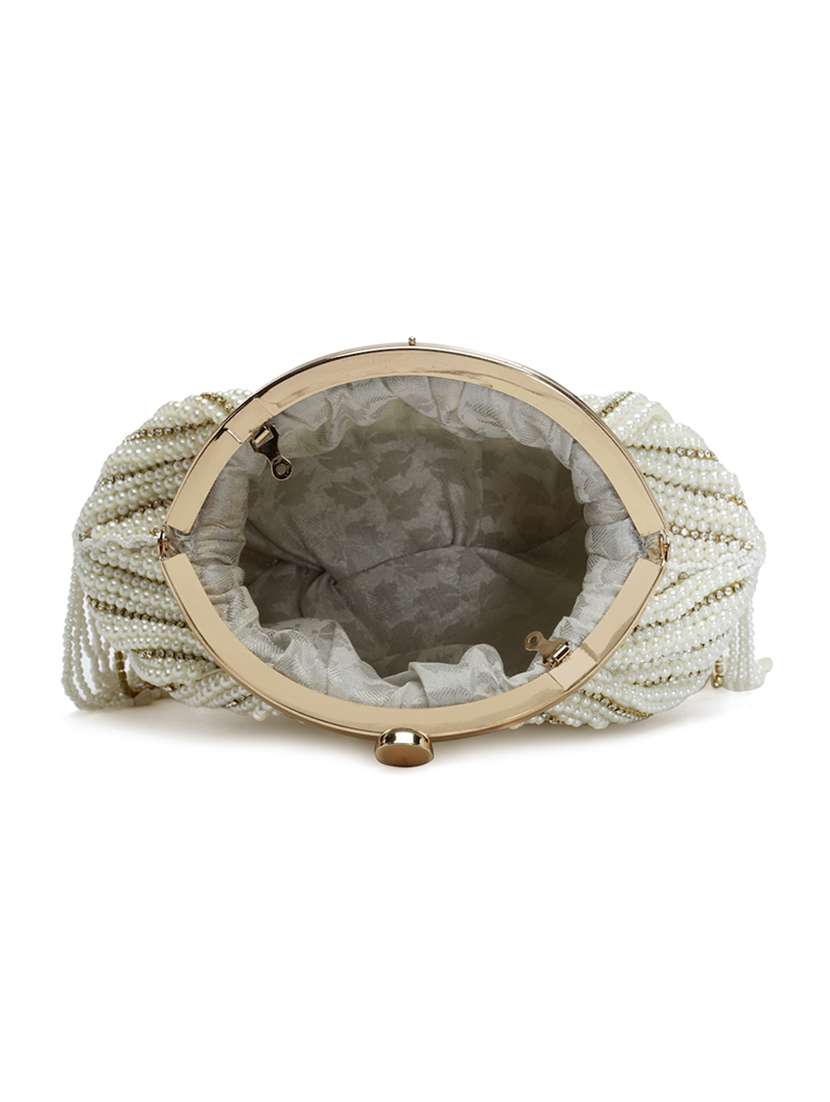 Embellished Faux Silk Box Clutch