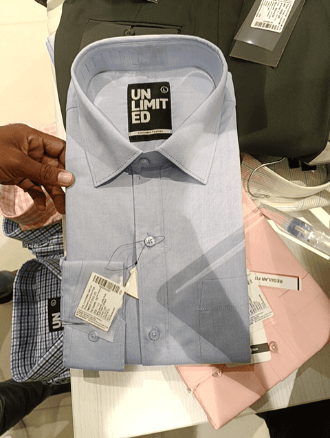 dark blue chambray formal shirt - 20958746 -  Standard Image - 0