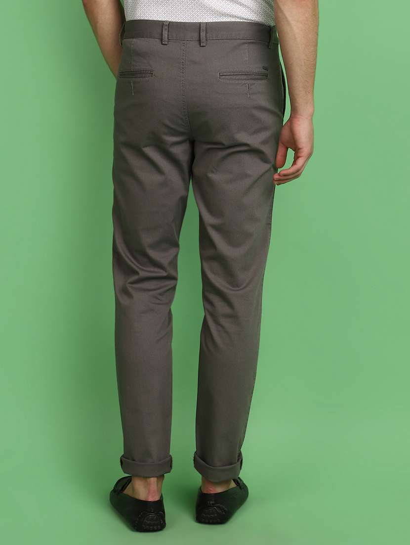 men solid full length chinos  - 20958749 -  Standard Image - 3