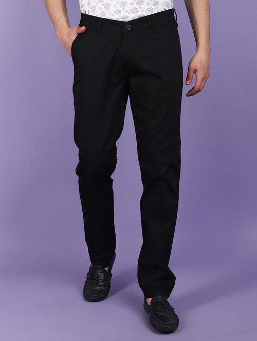 men solid full length chinos  - 20958763 -  Standard Image - 0