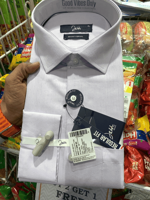 purple poly cotton formal shirt - 20958805 - Standard Image - 0