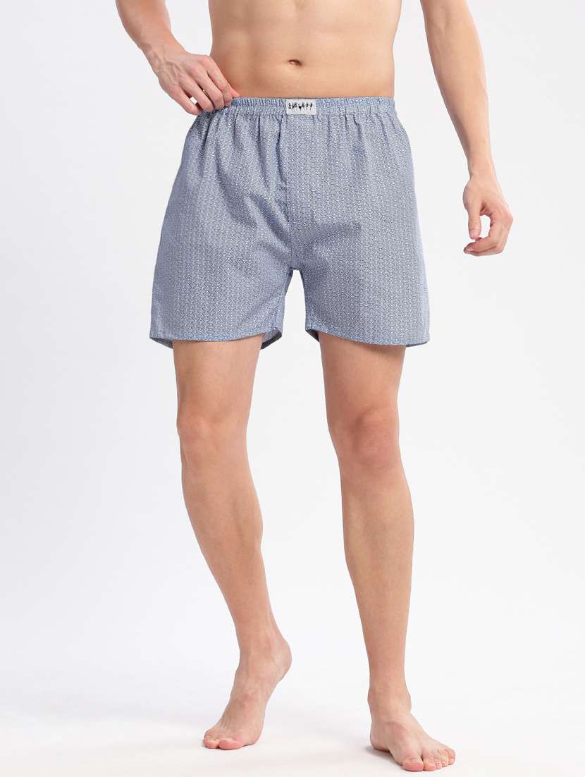 men purist blue printed boxer