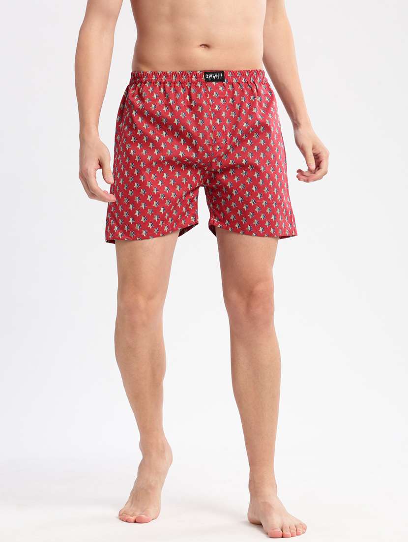 men rust printed boxer - 20960522 -  Zoom Image - 0