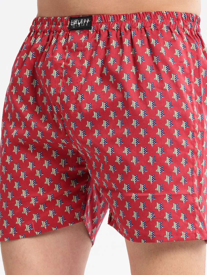 men rust printed boxer - 20960522 -  Standard Image - 5