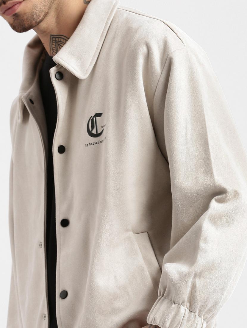 men long sleeve typographic casual jacket - 20960552 - Standard Image - 5